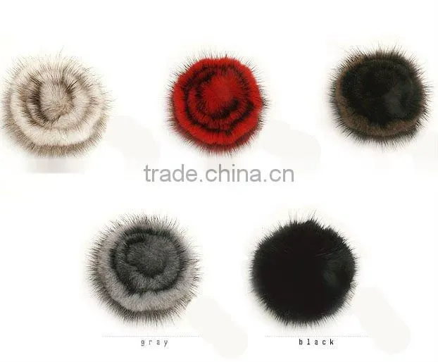 CX-A-41 8cm Mink Fur Flower Brooch Pin