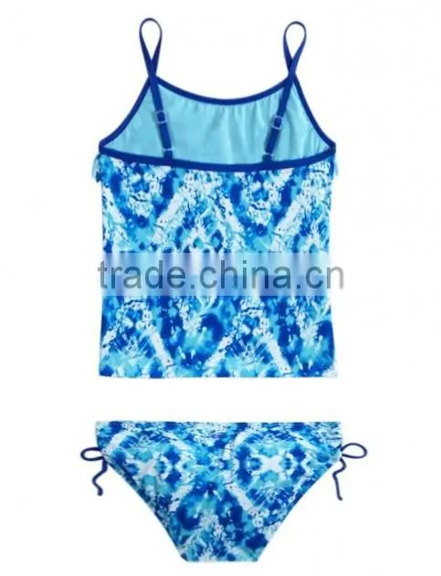 Paint splatter tankini swimsuit