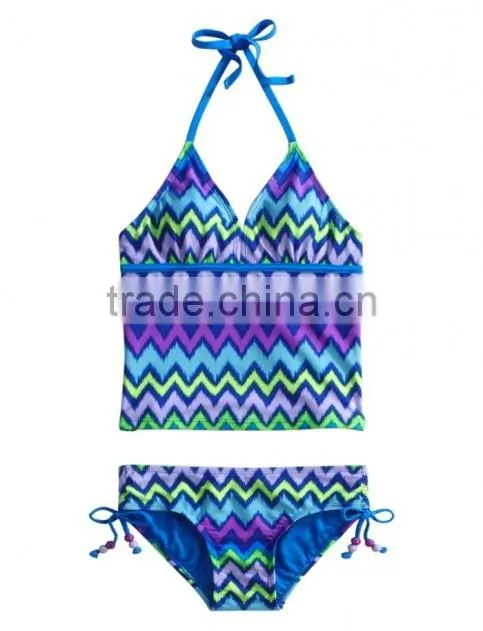 Blue sexy baby girl bikini swimwear suits