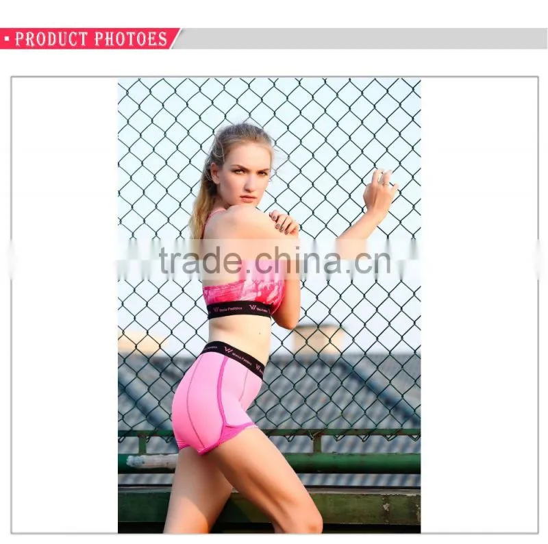 Fashion slim fit sports wear embroidery yoga gym women shorts