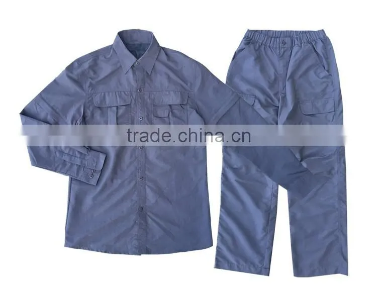 Long sleeve multiple pockets cargo 100% nylon worker shirt
