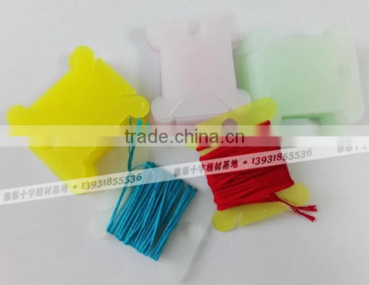 Embroidery tools plastic floss bobbins threading board for sewing