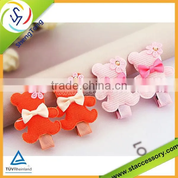 2015 fashion ,beautiful and cute ribbon hair clip design for kids