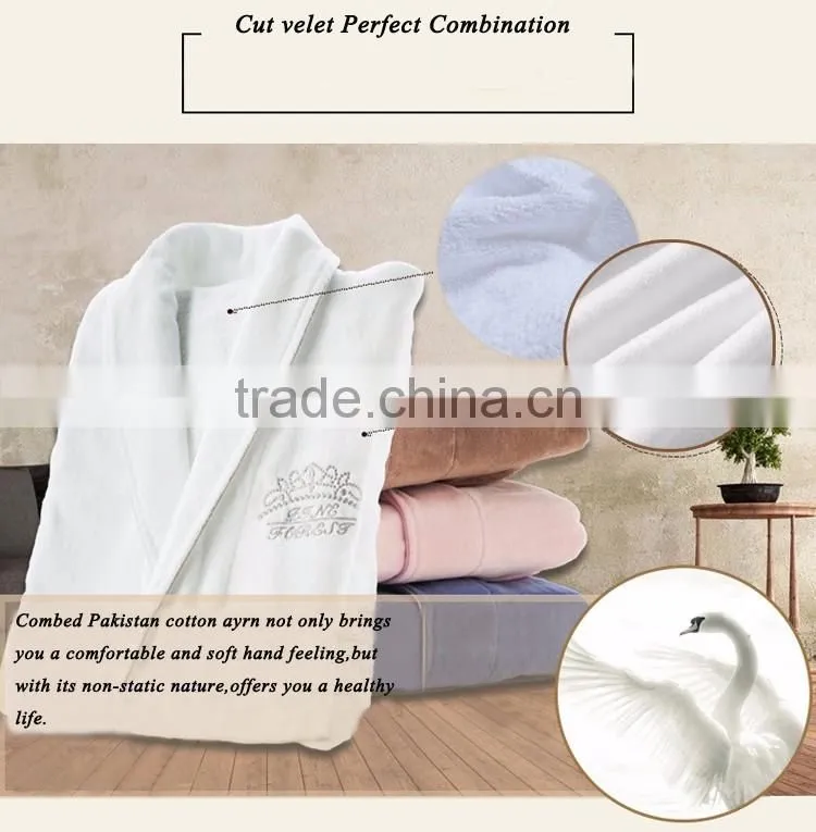 Cotton terry cloth of men's bathrobes