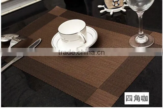 Non-slip PVC Heat Insulation Stain-resistant Woven Mesh Restaurant Placemats
