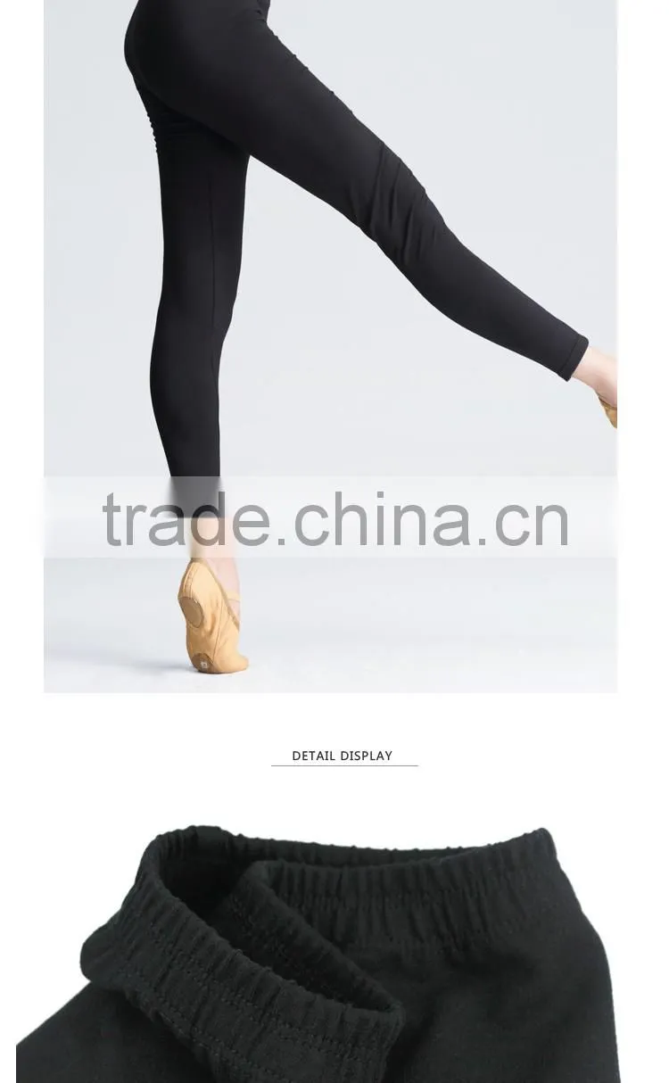 Girls Ladies Cotton Gymnastics Ballet Pants Tight Dance Trousers Black