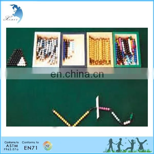 Preschool Wooden Educational Montessori Material EN71 Mathematic Toy Subtraction Snake Game in 4 Boxes