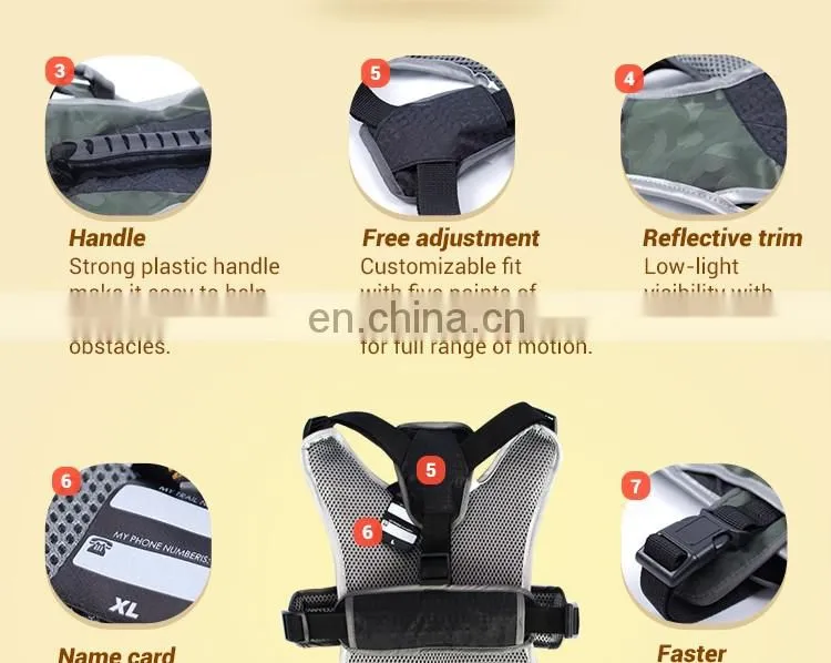 OEM&ODM Polyester Sports High Visibility Vest For Dog Harness Set Dress