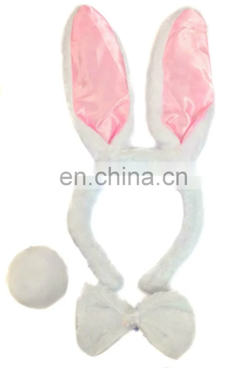 All in pink rabbit ear headband softtextile hair headbands for baby girls BH2055