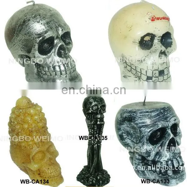halloween skull candle