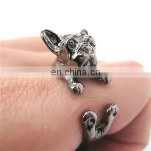 Bulldog Ring Puppy Dog Animal Wrap Ring