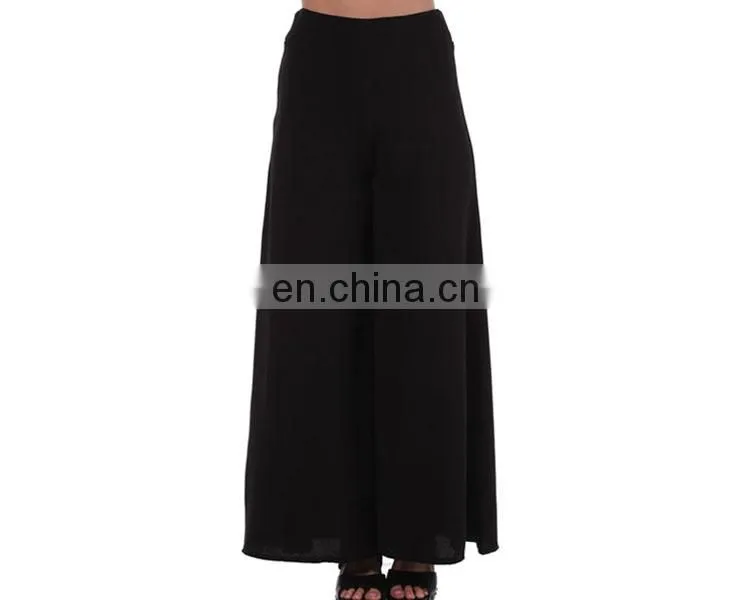 China manufacturer black fashion cheap palazzo pants