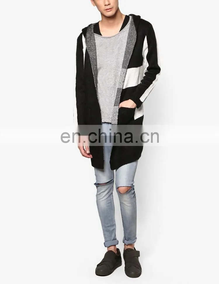 Latest fashion design wool man cashmere wool shrug long line sweater christmas sweaters winter