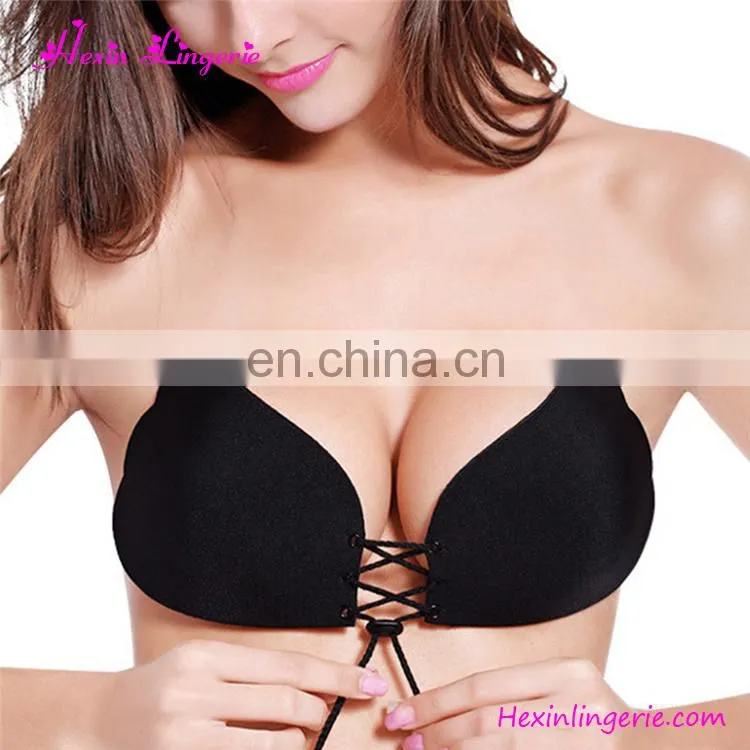 Fashion sexy Silver bead decoration hot teens factory in china bra push up