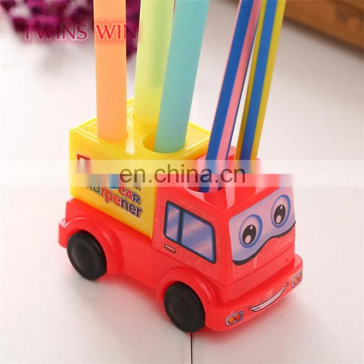 2018 new Cute stationery product mini truck design wholesale pencil sharpeners manual pencil sharpener