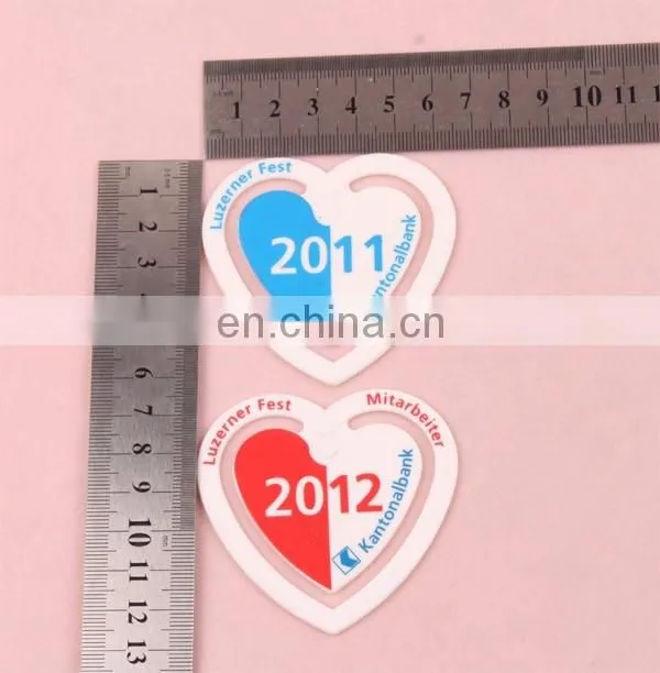 BSCI Promotional High quality customized plastic heart bookmark paper clip for kids
