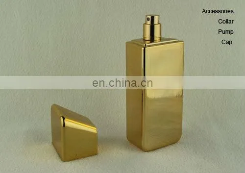 100ml metal gold color perfume bottle