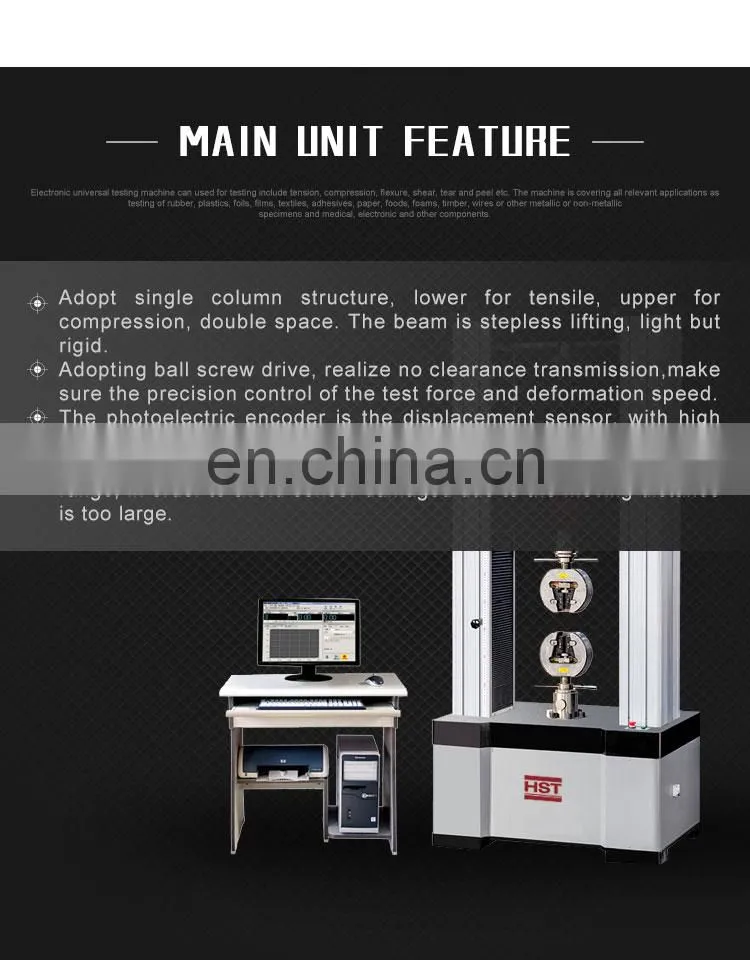 Chinese supplier laboratories equipment 300KN 30 Ton metals electronic universal tensile testing machine