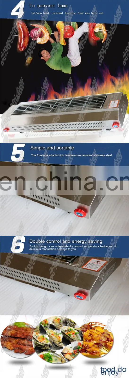 tray gas barbecue grill/outdoor stainless steel grill/china kebab grill machine