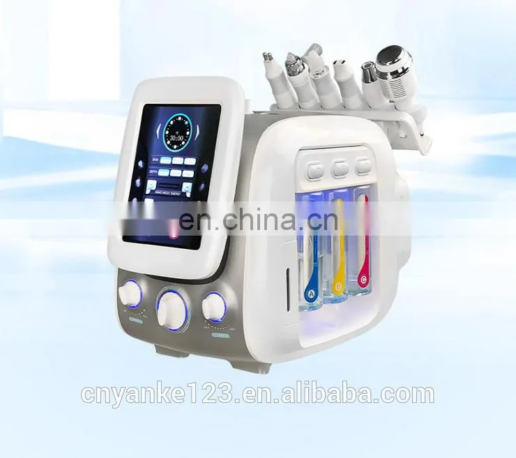 2019 Newest 6 in 1 H2O2 Hyrda Dermabrasion Machine Hydrogen Oxygen with Plasma Bipolar RF