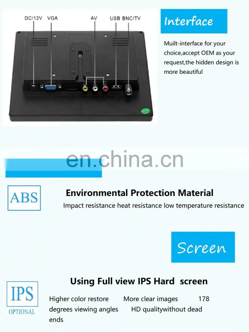 Hottest 12 15 17 inch POS system using CE / KC certificated pos stand tough screen monitor for pc computer
