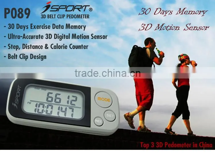 Digital 3d Step Counter and Calorie Burn Counter Pedometer