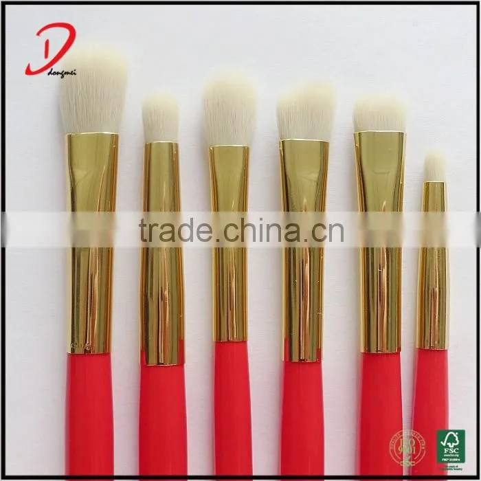 Professional red handle 9pcs synthetic hair Cosmetic Makeup Brush Set Kit