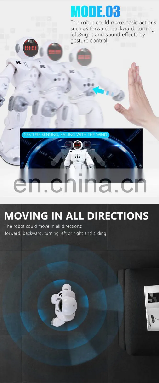 HOT JJRC R18 RC Robot Gesture Sensor Intelligent Programming Automatic Presentation Robot RC Toys with Music