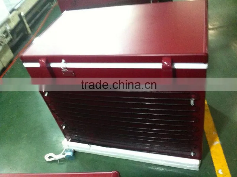 255L Red manual defrost chest freezer for ice cream