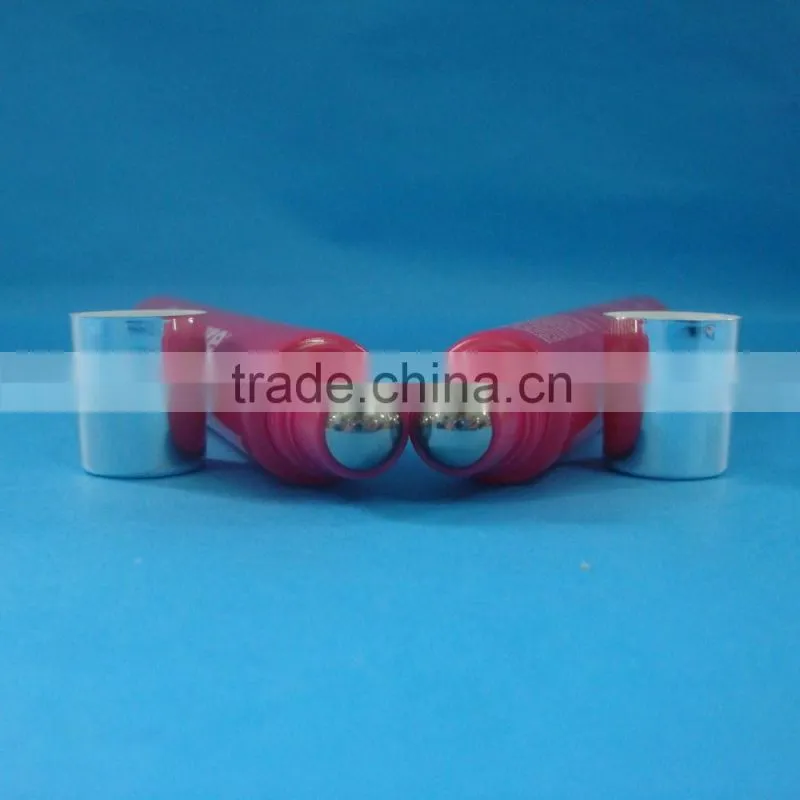 PE tube with metal roll on ball and UV coated screw cap