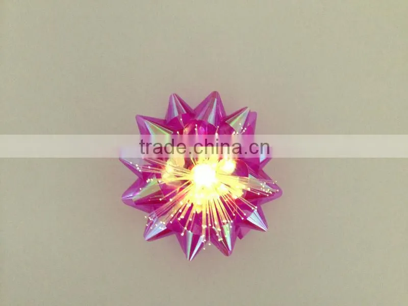 Glitter Star Bow with LED Lights and Stick for Table Decoration/Birthday party decoration lighted star bow