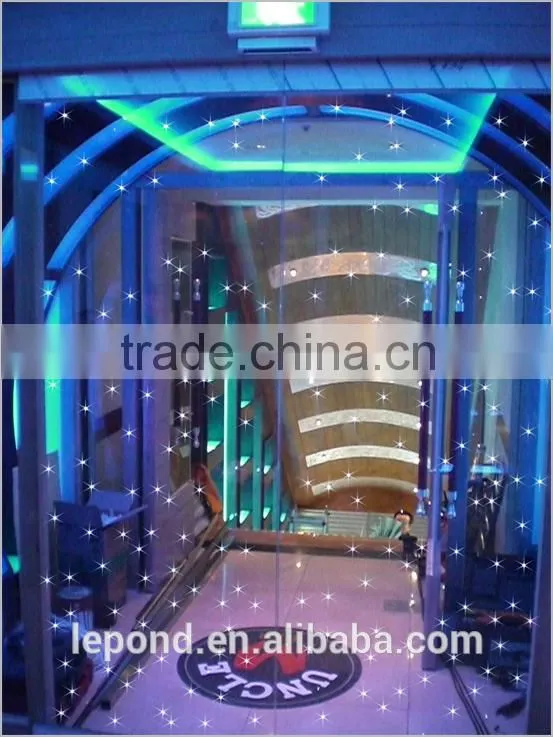 CE approved Tempered Glass/Smart glass with LED light for Restaurant wall