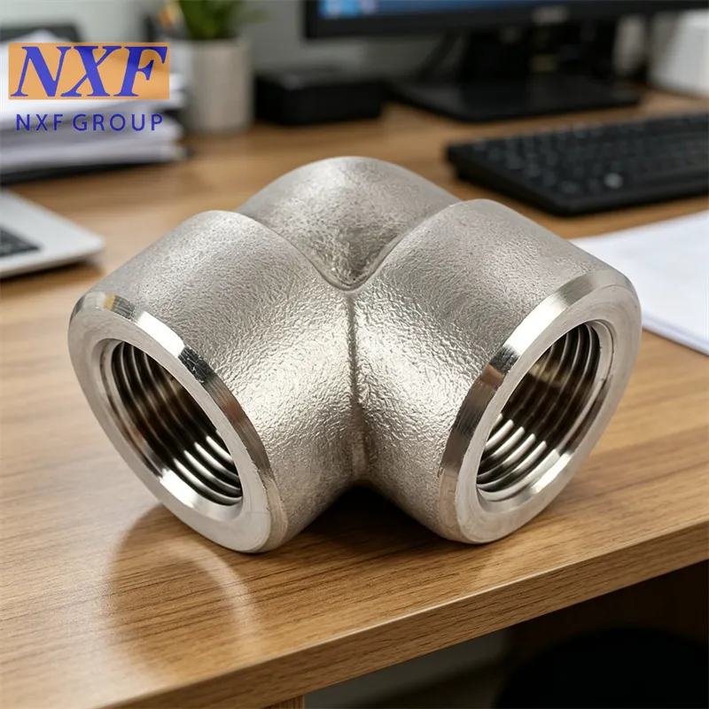 NXF UNS N10276 2.4819/NiMo16Cr15W/C276 Nickel Alloy Forging Technology Threaded  90/45 Degree Elbow