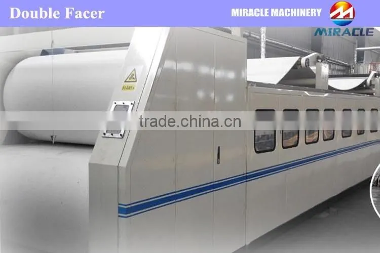 Corrugated cardboard production line for sale, fluted cardboard making machine