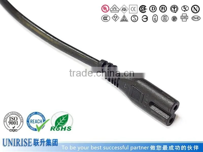 Chinese Standard 2 Pin Plug to CCC C7 Connector Power Extension Cord