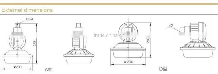 Maintence free energy saving explosion proof light