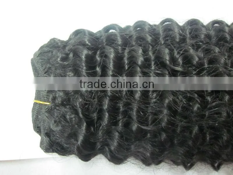 Factory price 2014 new arrival 100% human remy clip in hair extension