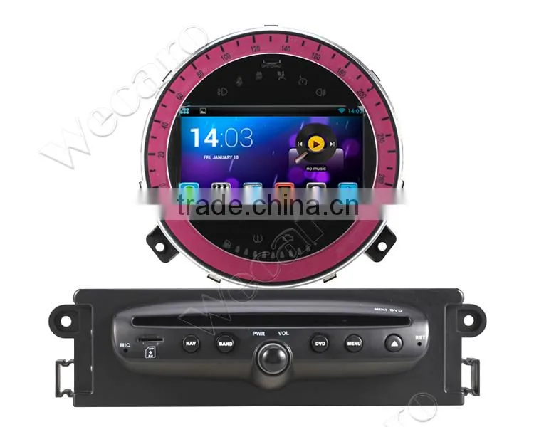 Wecaro Android 4.4.4 navigation system touch screen car dvd player gps for bmw mini cooper WIFI 3G mirror link 2006 - 2013