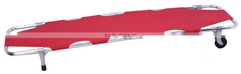 High - strength aluminum alloy 2 foldaway portable stretcher