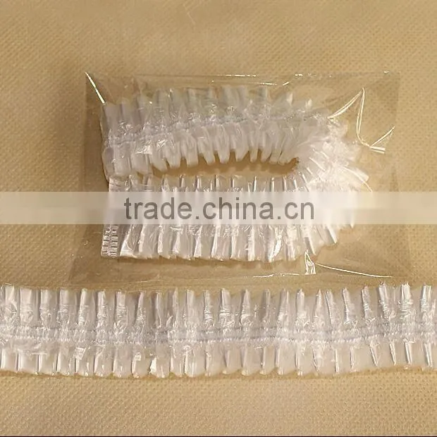 Factory wholesale Disposable plastic PE strip shower cap for hotel