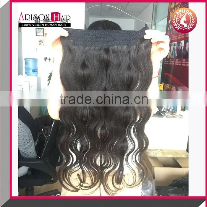 Brazilian virgin remy Flip in hair extension Halo hair extensions