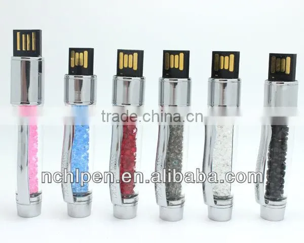 Fashion Design Advertising Crystal USB Pen (2013 new)