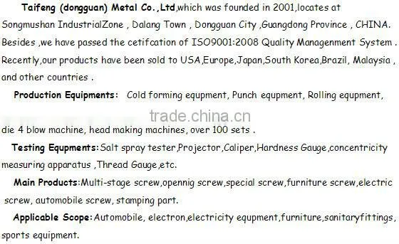 sheet metal screws with machine screw