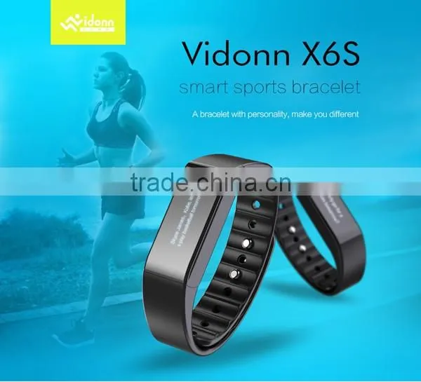 Original manufacturer Vidonn X6S IP68 USB charging step counter calorie burnt Android iOS compatible smart bracelet with sdk