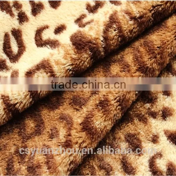 wholesale leopard pattern fur plush fabric