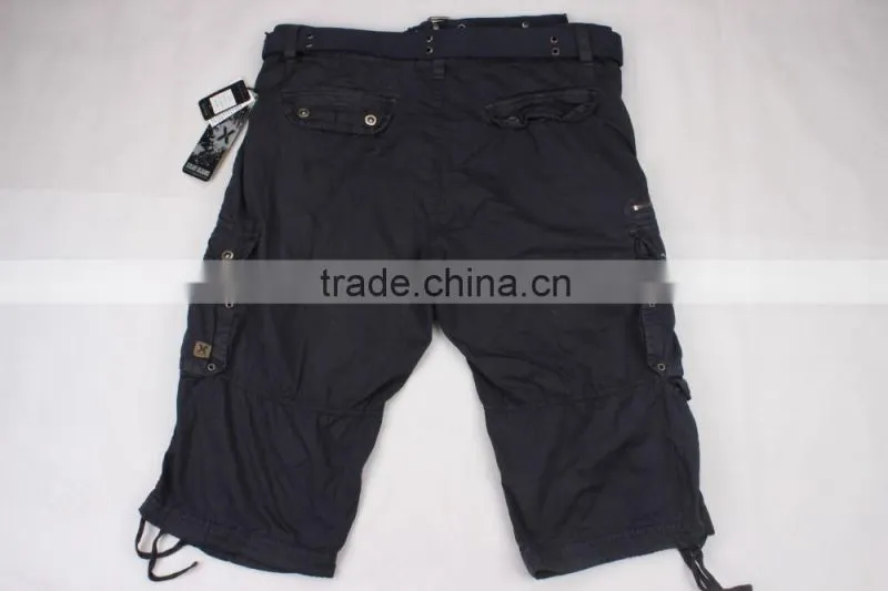 Men's washed cargo shorts with waistband in stock jeans