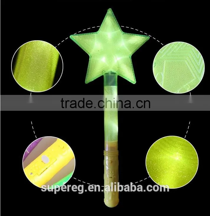 Color Star/Heart LED Light Stick Shiny Cheering Glow Flash Light Stick Christmas Gift Party
