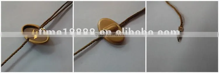 Cheap high-grade environmental protection Metal plastic seal tag/plastic string tag String Loop