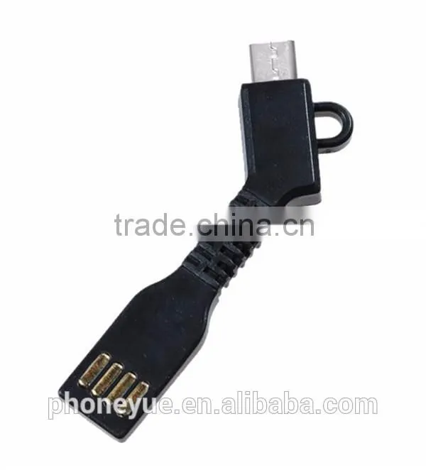 newest super flexible silicone key chain key-shape usb cable micro usb cable