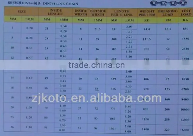 DIN764 link chain